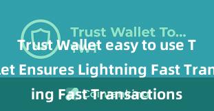 Trust Wallet easy to use Trust Wallet Ensures Lightning Fast Transactions